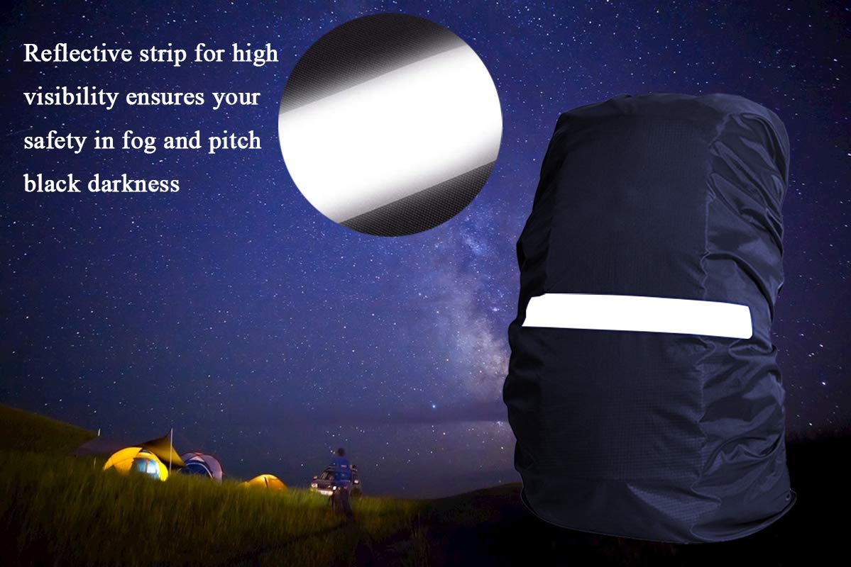 Y&R Direct Backpack Rain Cover for 15-90L,100% Waterproof Backpack Cover, Upgraded Anti-Slip Cross Buckle Strap,Rainproof Storage Pouch,Strengthened Layer for Hiking Camping Traveling Cycling
