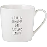 Santa Barbara Design Studio SIPS Drinkware Coffee Mug/Cup, 14-Ounce, Jeans Don't Fit