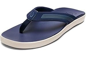 OLUKAI Leeward Men's Beach Sandals, Quick-Dry Flip Flop Slides, Water Friendly Versatility & Wet Grip Traction, Comfort Fit & Arch Support