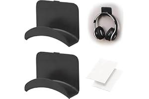 HUIAWAY 2 Pack Headphone Stand, Headphone Holder Adhesive Headset Hanger, Universal Vertical Hook for Airpods Max, HyperX, So