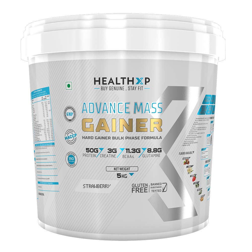 Health Xp Premium Series Advance Mass Gainer 5kg Strawberry Amazon In Health Personal Care