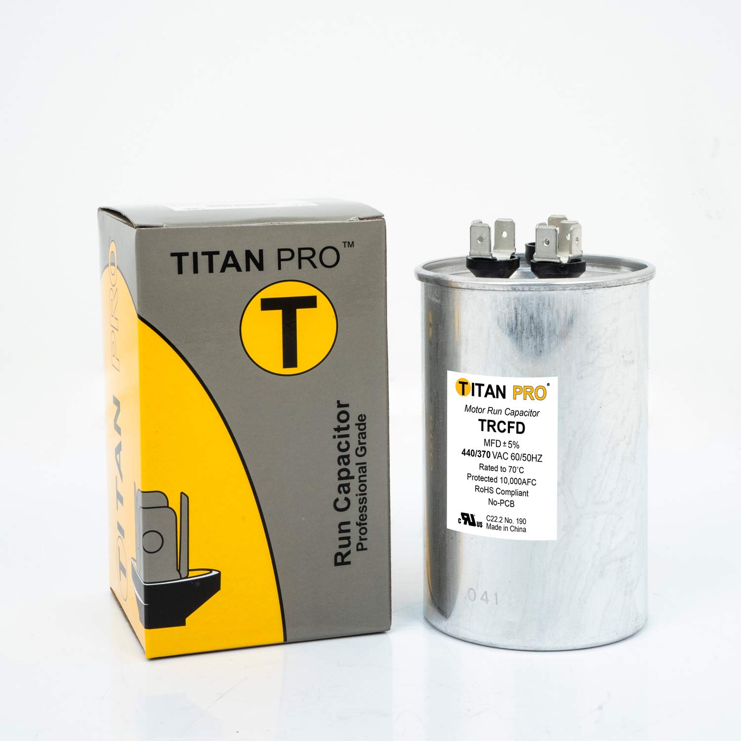 Photo 1 of TitanPro TRCFD305 HVAC Round Dual Motor Run Capacitor 30/5 MFD/UF440/370 Volts