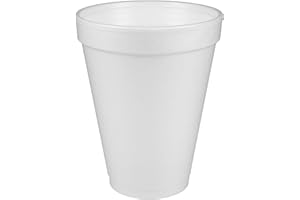 DART Drink 12J12 Foam Cups, 12oz, 25/Bag, 40 Bags/Carton