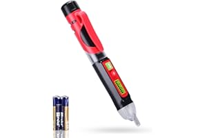 Wintact Non-Contact AC Voltage Detector Pen, 12V-1000V/48V-1000V Dual Range, High/Low Adjustable Sensitive, Live/Null Wire Br