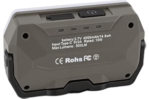 Tomantery Rechargeable Portable Camping Lantern Stepless Dimming White and Warm Light for Power Outages Emergency, Water Proo