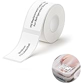 NIIMBOT M2/M3 Thermal Transfer Labels 1.18''×2.36'', 115 Tapes/Roll, for M2/M3 Label Maker, Long Storage Time, for Small Businesses, Freezer Refrigerator use(-20℃), Logo, Name, Date Labeling, White