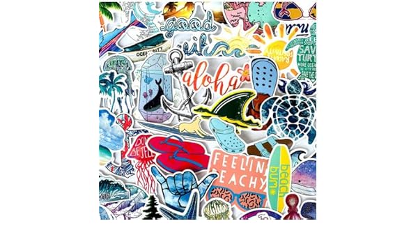 XXCKA Summer Beach Stickers Surfing Sea Turtle Decal para Laptop ...
