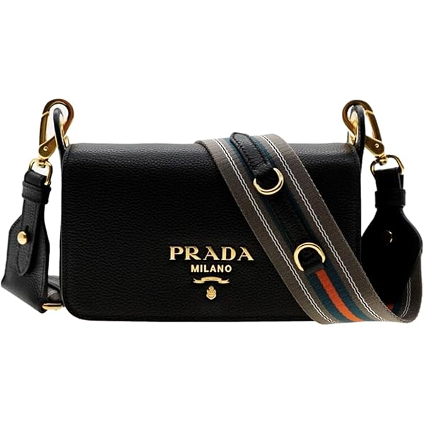 Prada Womens Tessuto Nylon Black Camera Bag Crossbody 1BH089