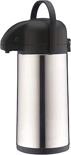 alfi 0837.205.250 Getränkespender, Pumpkanne TopTherm, Edelstahl mattiert 2,5 Liter, 12 Stunden heiß, 24 Stunden kalt