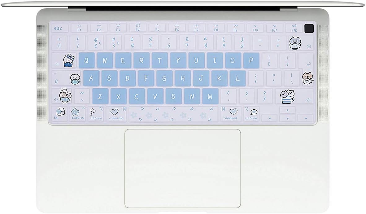MMDW Stylish Keyboard Cover A2179 Silicone Protective Skin Keyboard Protector for MacBook Air 13 inch with Touch ID A2337 M1 Chip European Layout,cat - Image 4