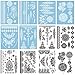 12 Sheets Henna Temporary Tattoos Stickers Fake Body Tattoos, 100+ Temp Tattoos Henna Tattoo Designs for Women Girls, Stick on Fake Tattoos, White & Black