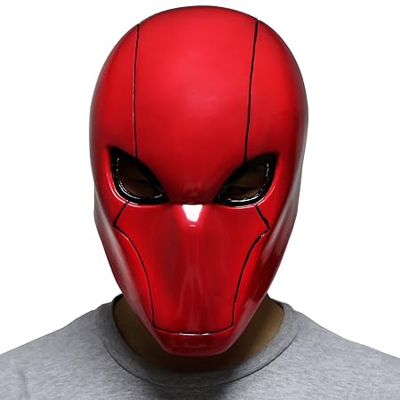 BIRDEU Halloween Red Hood Maske Deluxe PVC Voller Kopf Helm Film Replik für Erwachsene Cosplay Kostüm Kleidung Zubehör