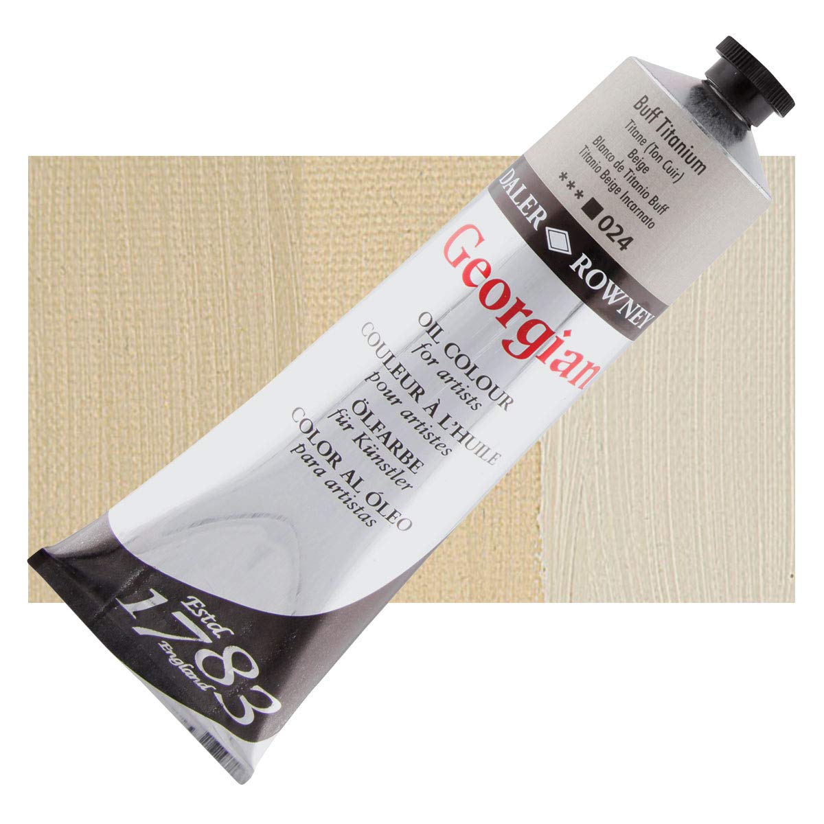 Daler-Rowney Georgian Oil Paint, Aluminium Tube, 7.61oz - 225 ml, Buff Titanium, 225 ml (Pack of 1)