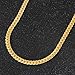 Usstore 1PC Women Men Necklace Fashion Gold Filled Curb Cuban Link Gold Pendant Chain Jewelry Gift (A)
