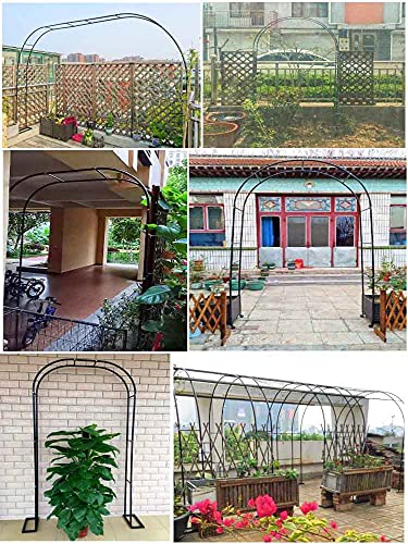 LYBC Torbogen Rankhilfe Rankgitter Für Kletterpflanzen,Rosenbogen Aus Metall B120xH220cm,B140xH230cm,B180xH220cm… – Bild 6