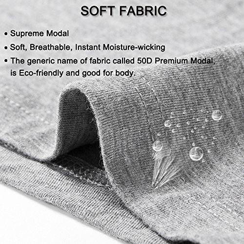 Bosidu Men\'s 4 Pack Breathable Modal Boxer Brief Underwear with Box Pack (Medium, A:4 Pairs Boxer Briefs)