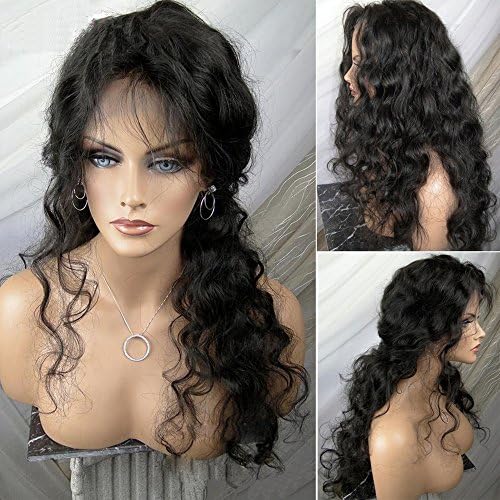 Addcolo 8A Unprocessed Brazilian Virgin Human Hair Full Lace Wigs Real Human Hair Lace Front Wig With Baby Hair 150 Density Natural Wave Glueless Lace Wigs (Full Lace Wig 22Inches)