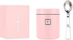 IRON °FLASK Food Jar - 13.5 Oz, Foldable Spoon, Leak Proof, Vacuum Insulated Thermos, Stainless Steel, Simple Storage Lunch, Modern Container, Hydro Metal Canteen, Double Walled, Portable Food Bowl