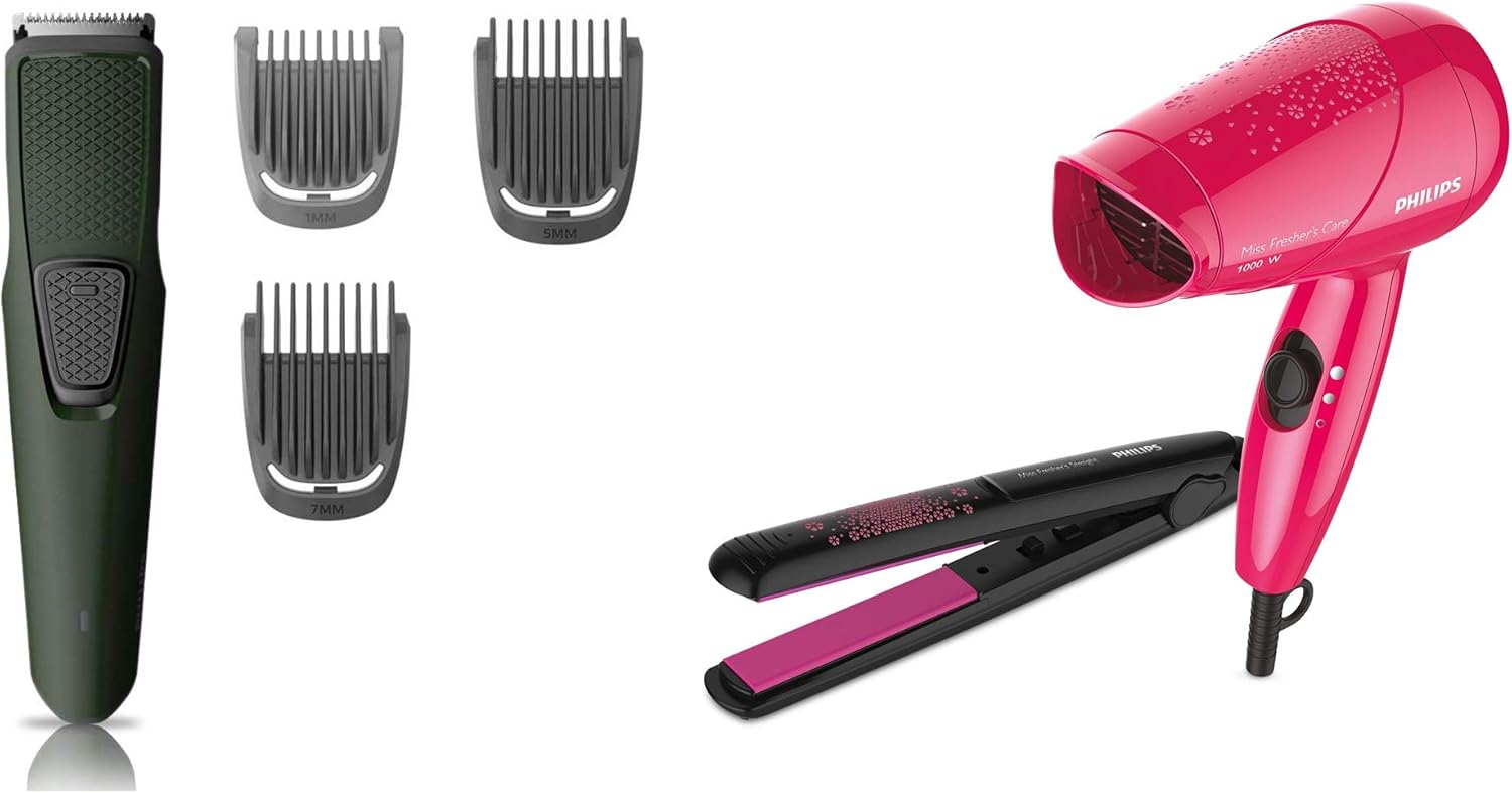 Philips Beard Trimmer Bt1212 15 Straightener Hp8643 46 Combo Amazon In Health Personal Care Philips Beard Trimmer Bt1212 15 Straightener Hp8643 46 Combo Amazon In Health Personal Care