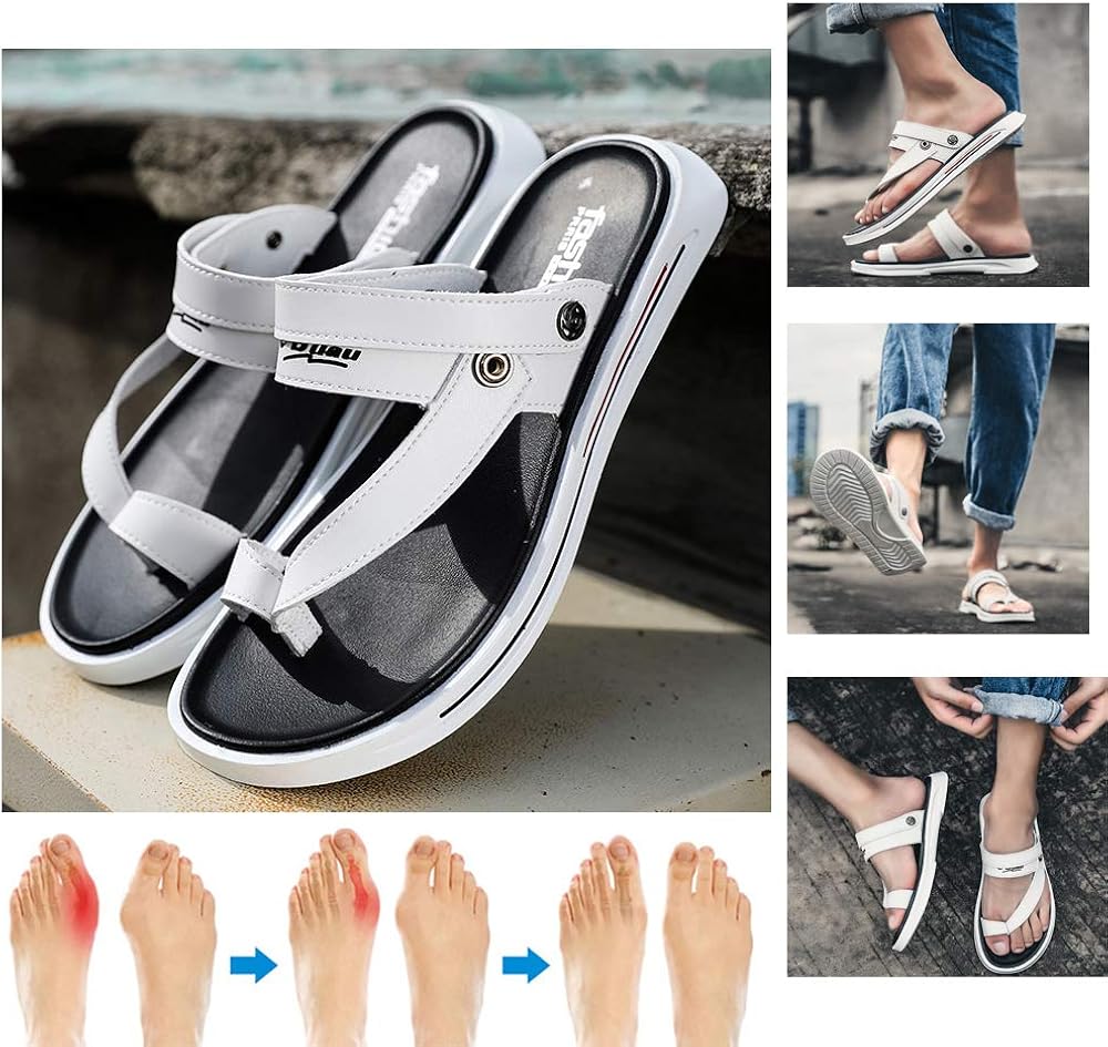 YXH Men's Flip Flops Mules Lightweight Slippers Sandals Summer Comfy