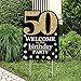 Big Dot of Happiness Adult 50th Birthday - Gold - Party Decorations - Birthday Party Welcome Yard Sign
