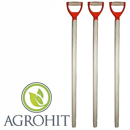 3 x Spatenstiel Grabegabel Spatengabel Stiel Holzstiel D Griff Ø 38 mm 100cm