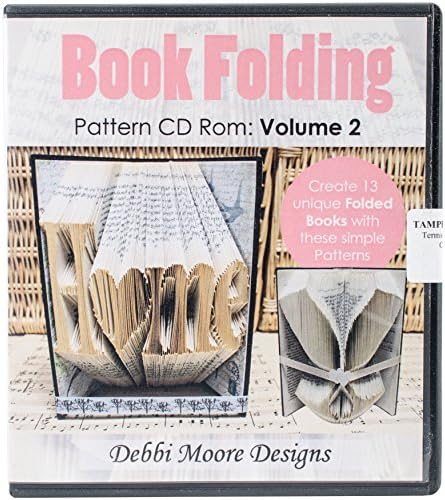 Debbi Moore Designs CDSET349 Debbi Moore CD ROM Book Folding Patterns Black with White Damask Florals