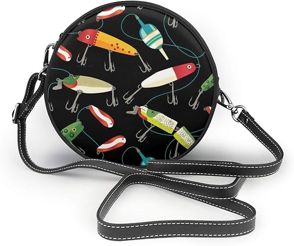 Amazon 釣り釣り道具 レディース ショルダーバッグ 丸型 肩がけバッグ 斜めがけバッグ 多機能 斜め掛けバッグ レザーショルダーバッグ おしゃれ 携帯用小型 ラウンドバッグ 簡約風 日韓風 学生 ハンドバッグ クラッチバッグ ジュアル プレゼント 通学 通勤 お出かけ
