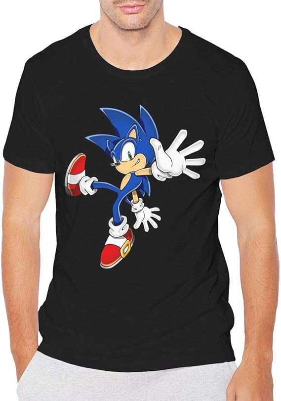 Amazon Co Jp Missy おしゃれ メンズ ゆったり ティー ラウンドネック 短い袖 Tシャツ ソニック ザ ヘッジホッグ ビデオ ゲーム キャラクター ソニック マンガ イラスト インナー 薄手 カジュアル 涼感シリーズ 旅行 Black Xxl 服 ファッション小物