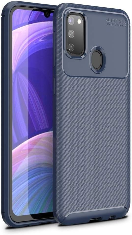 MEMETIXHEVAT Protective cover cases For Galaxy M30s Beetle Series Carbon Fiber Texture Shockproof TPU Case(Black) back cover cases (Color : Blue)