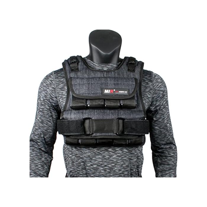 miR Air Flow Weighted Vest with Zipper Option 20lbs 60lbs Solid Iron