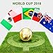 VAMEI Stick Flags Hand Held Mini Flag On Stick Round Top 32 Countries for Party Decorations Supplies 2018 World Cup
