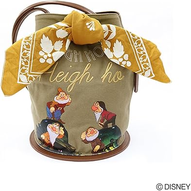 Amazon ショルダーバッグ レディース ディズニー 白雪姫 Accommode アコモデ スノーホワイト リボン キンチャク バッグ 刺繍 Disney バンダナ サイドジップ マチ付き カジュアル ギフト ワンサイズ カーキ D Dee ショルダーバッグ