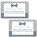 Bow Tie Diaper Raffle Tickets - 25 Pack - Boys Baby Shower Game for Prizes - Diaper Raffle Invitation Insert Cards