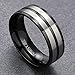 SOMEN TUNGSTEN Titanium Rings for Men 8mm Matte Black Engagement Wedding Band Comfort Fit Size (12.5)