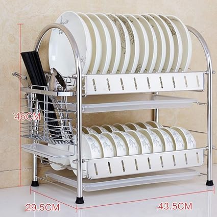 Kitchen Dining Size A Huo Stainless Steel Dish Rack Countertop
