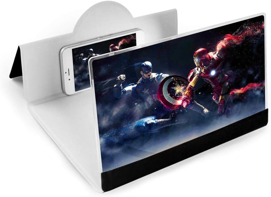 Loupe d'écran 12 '', 3D Loupe d'écran de Téléphone Portable, Pliable Téléphone Amplificateur