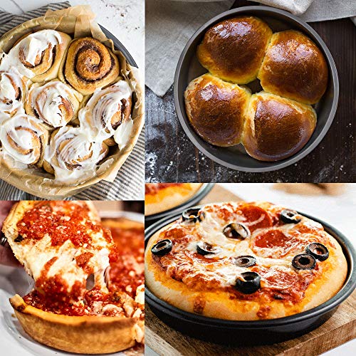 Carbon Steel Non-Stick Deep Dish Pizza Pan Set(9, 11, 12 Inch) - Thumbnail 5