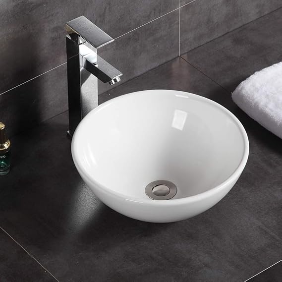 Modern Round Countertop Basin Sink Ceramic Vessel Bowl Washbasin for