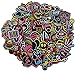 100 PCS Neon Light Sticker Sanmatic Anime Icon Animal Cute Decals Stickers Gifts for Kid to Laptop Suitcase Guitar Fridge Bicycle Car