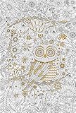 Owl Town Gold Foil Coloring Poster by 