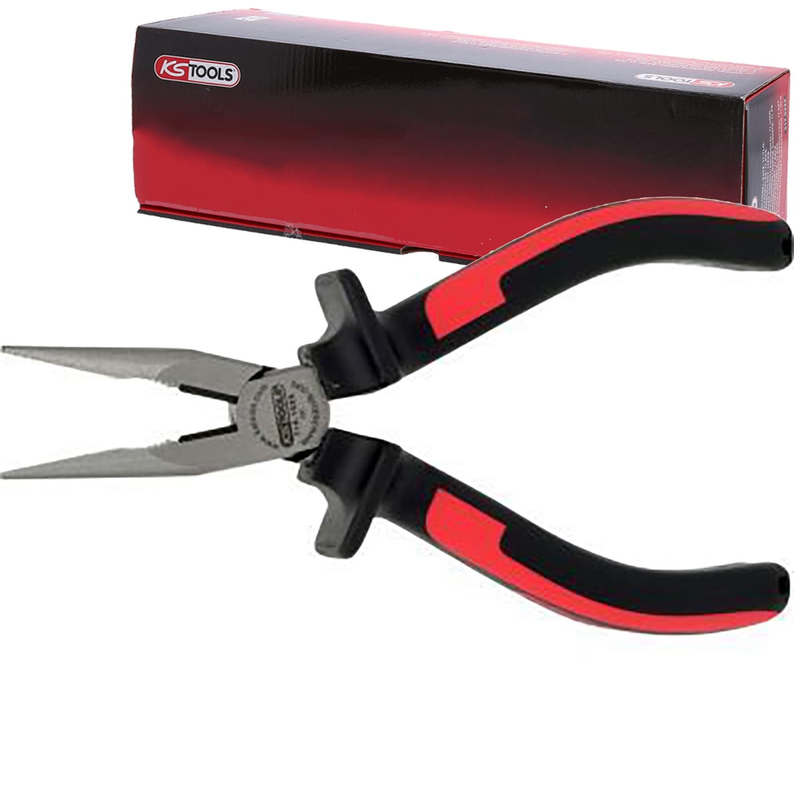 KS Tools Ergo 115.1023 Long Nose Plier Serrated Cutter