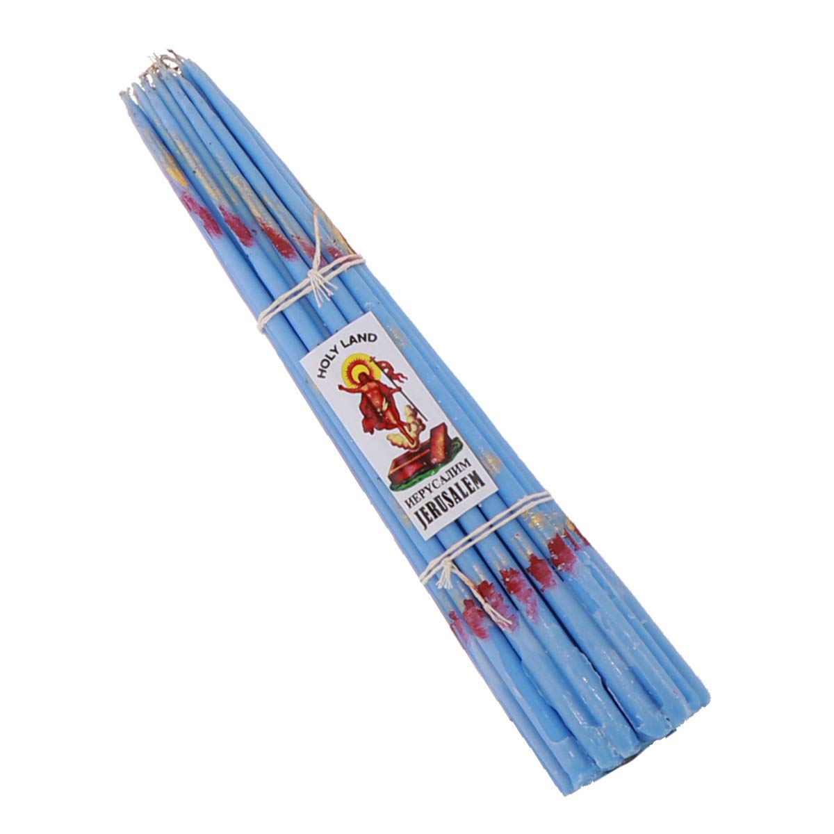 NKlaus Altar Candle Ritual Candle Jerusalem 33 Candle Light Blue 39126