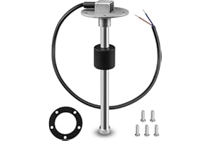 HZSIFU Fuel Level Sending Unit 240-33 ohms 8"(200mm) for Marine Boat Truck Car, Fuel Water Level Gauge Sensor Stainless Steel Fuel Gas Sender 5 Hole
