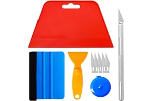 Heroad Wallpaper Smoothing Tool Kit for Applying Peel and Stick Wallpaper, Contact Paper, Shelf Liners, Vinyl Backsplash Tile, Bathroom, Window Film - Blue Tape Measure