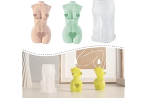 Resin Go DIY Human Torso Soap Mold, Silicone Female Body Resin Mold Art, Unique Woman Curvy Wax Melt Candle Making Molds, Moldes De Silicona para Velas for Aromatherapy Plaster