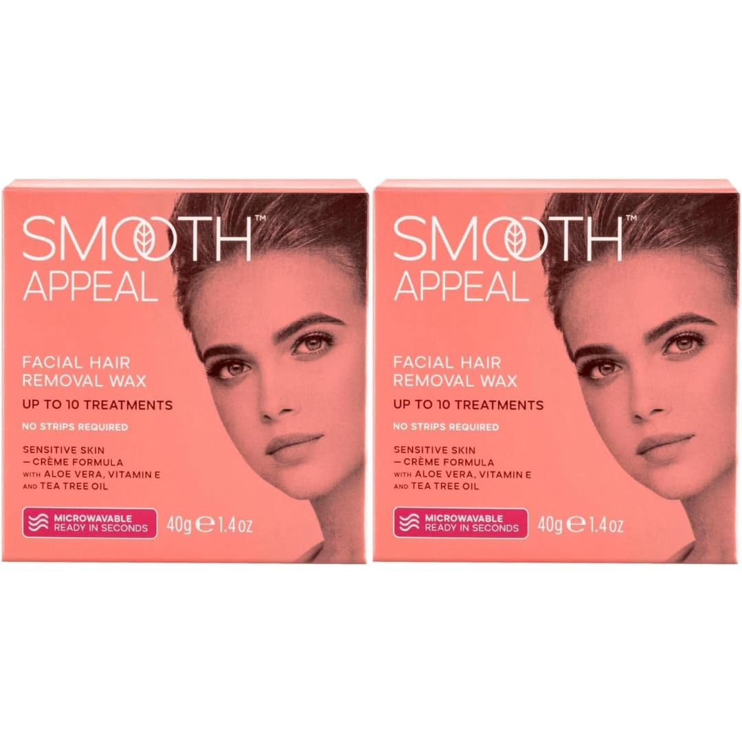Smooth Appeal Microwavable Peel Off Facial Wax Hair Remover X2