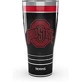 Tervis Traveler Ohio State Buckeyes - Night Game Triple Insulated Tumbler Travel Cup Keeps Drinks Cold & Hot, 30oz, Stainless Steel