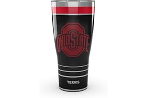 Tervis Traveler Ohio State Buckeyes - Night Game Triple Walled Insulated Tumbler Travel Cup Keeps Drinks Cold & Hot, 30oz, Stainless Steel