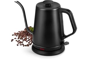1L Electric Gooseneck Kettle, Tea Kettle for Boiling Water, Gooseneck Electric Kettle for Coffee & Tea, Fast Boiling for Pour